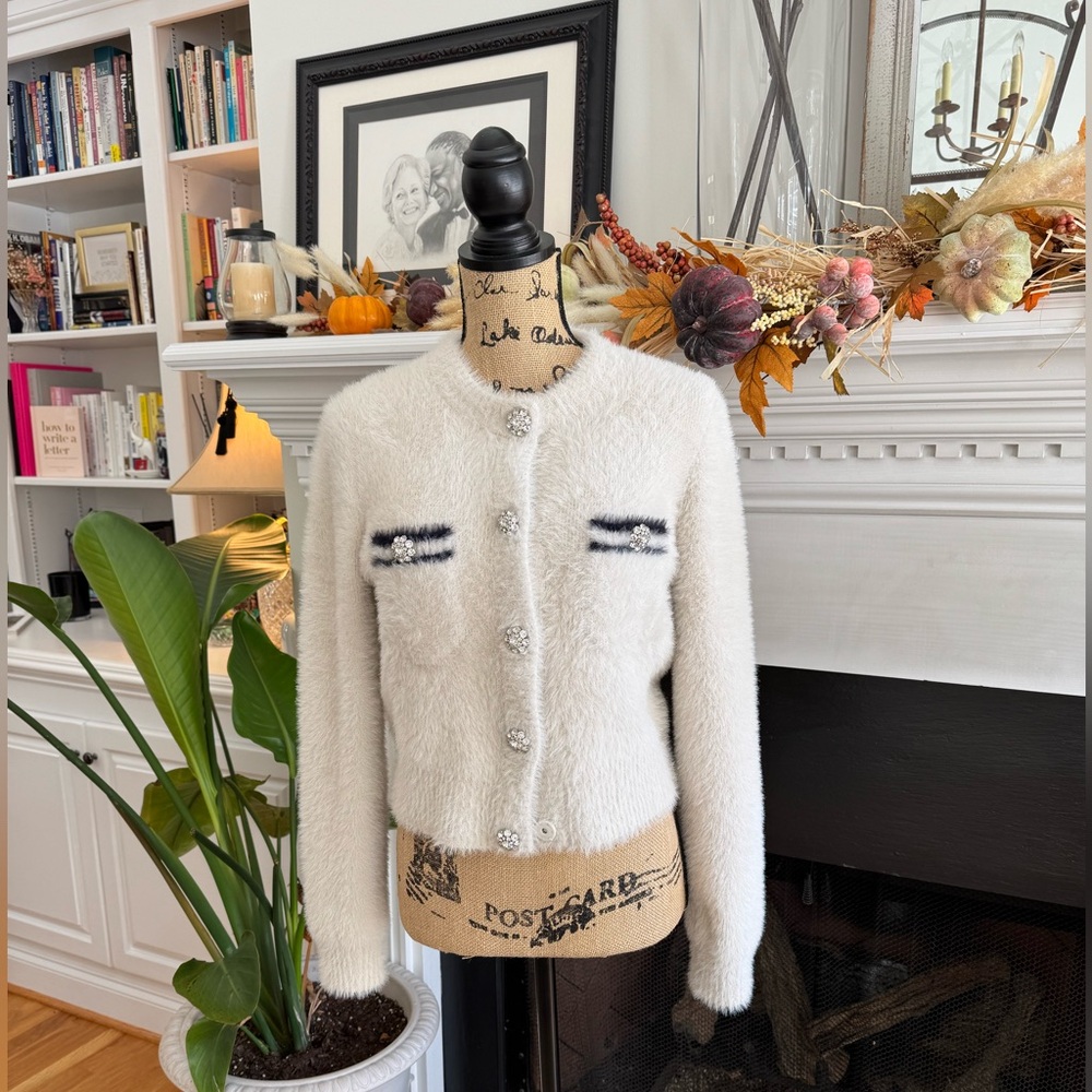 J. Crew Brushed Yarn Sweater Lady Jacket NWT - Picture 2 of 12